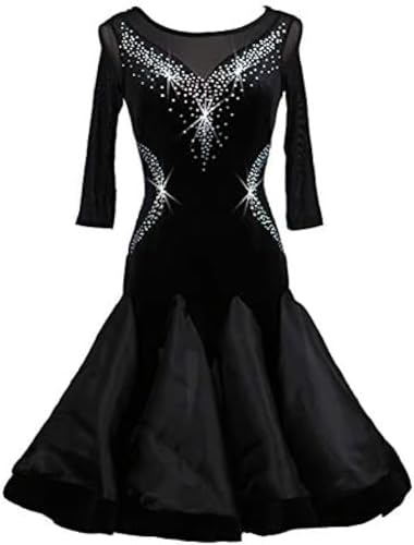 社交ダンスドレス ダンス衣装 黒」の人気商品一覧 | 安い商品を通販